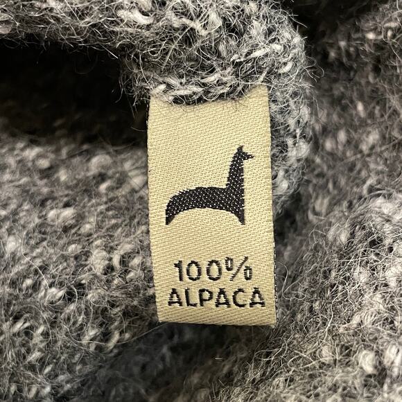 Peruvian Link M Troyan Alpaca Sweater | Charcoal 1/2 Zip Peru 100% Alpaca $175 - Picture 5 of 10